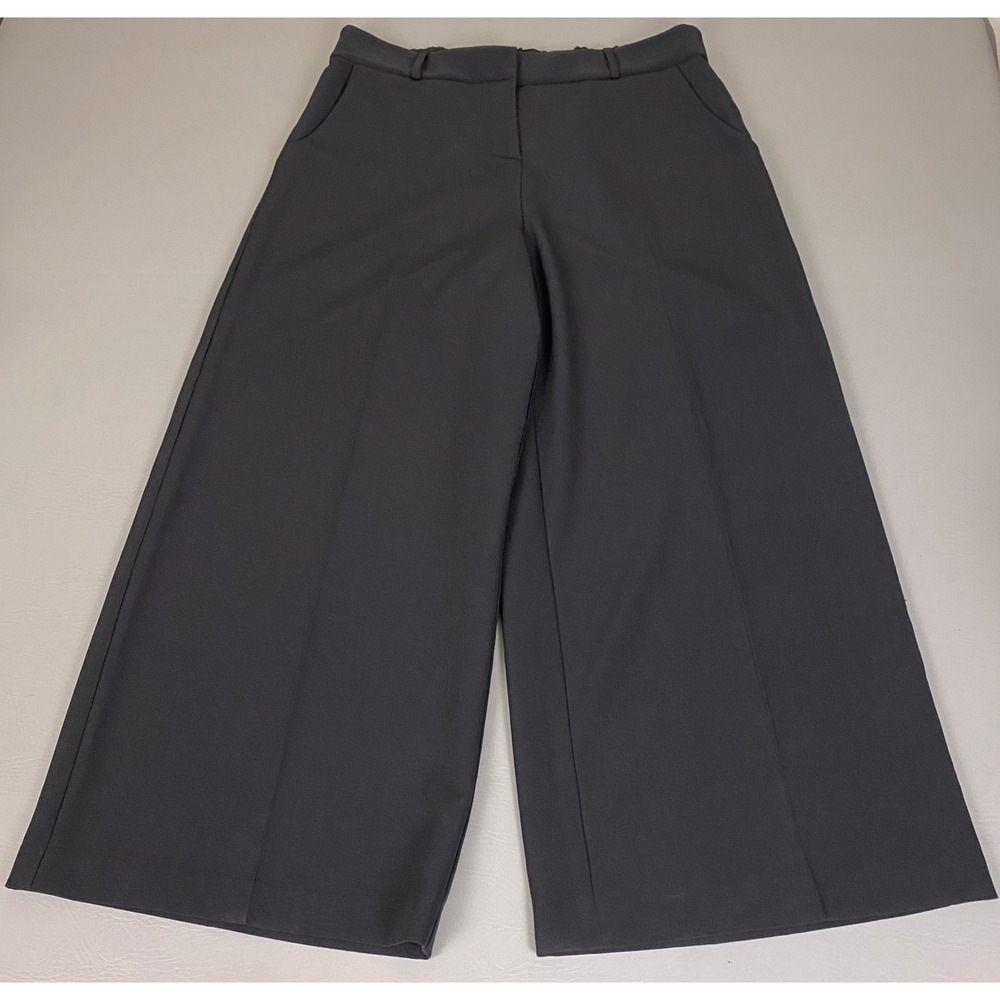 Alison Joy Wide Leg Culotte Pants Womens XL Black  High Rise Elastic Back USA